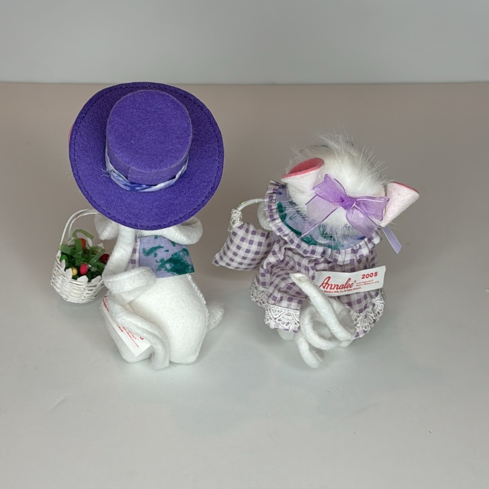 Annalee Easter Spring pair of white mice - Picture 4 of 10